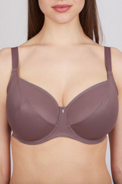 Бюстгальтер мягкая чашка коричневый для полных форм круглогодичный Milavitsa 105910 шоколадный трюфель - фото 2