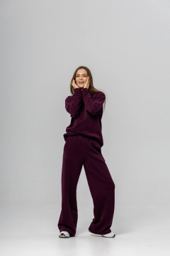 Брюки, лонгслив Twok 400768 бургунди - фото 5