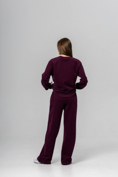 Брюки, лонгслив Twok 400768 бургунди - фото 3