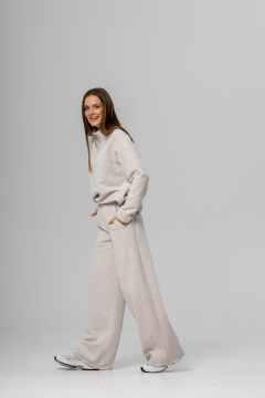 Брюки, лонгслив Twok 400814 белый меланж - фото 3