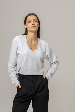 Джемпер Twok 440702 серый меланж - фото 1