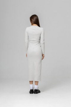 Платье Twok 440803 серый меланж - фото 3