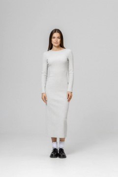 Платье Twok 440803 серый меланж - фото 1