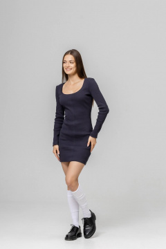 Платье Twok 440804 графит - фото 1