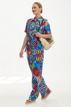 Комбинезон Твой имидж 2125 голубой_принт - фото 5