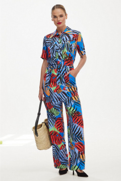 Комбинезон Твой имидж 2125 голубой_принт - фото 3