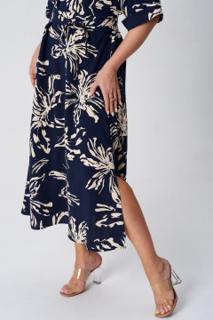 Платье LeNata 16508 синий-в-рисунок - фото 5