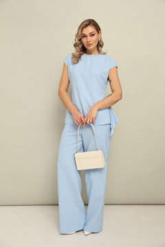 Брюки, жакет, топ LM К127048 голубой - фото 5