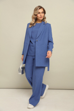 Брюки, жакет, топ LM К127048 синий - фото 2