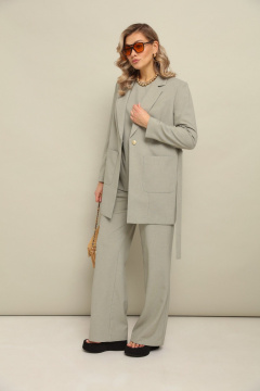 Брюки, жакет, топ LM К127048 зеленый - фото 1