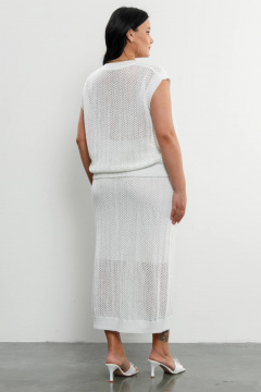 Джемпер, юбка Romgil РВ0214-ХЛ4 белый - фото 2