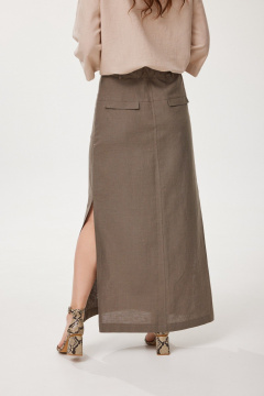 Блуза, юбка Mirolia 1249+1245 бежевый+ореховый - фото 4