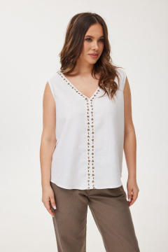 Блуза Mirolia 1261 белый - фото 3