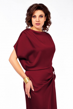 Платье Ольга Стиль С-902 красное_вино - фото 4