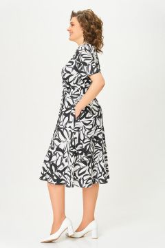 Платье Swallow 838 черно-белый_принт - фото 5