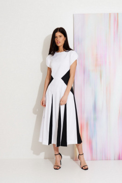 Платье Morozov Amavie 1.2083_A2_Iwona белый_ с_черным - фото 5