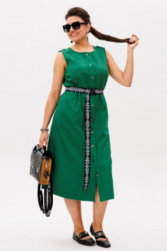 Платье Anelli 1478 папоротниково-зеленый - фото 1