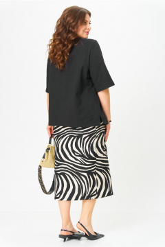 Футболка, юбка OVERYOU М200 черная_зебра - фото 2