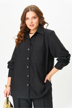 Брюки, рубашка OVERYOU М196 черный - фото 5