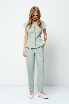 Брюки, жилет PiRS 5883 серо-мятный - фото 4