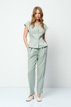 Брюки, жилет PiRS 5883 серо-мятный - фото 2