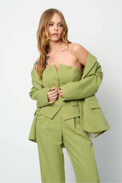 Брюки, жакет, топ PiRS 5890 лаймовый - фото 3