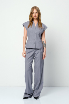 Брюки, жилет PiRS 5902 светло-серый - фото 5