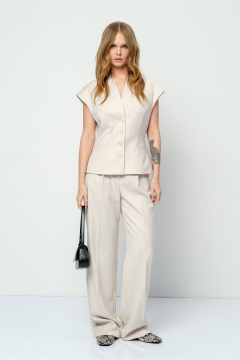 Брюки, жилет PiRS 5902 серо-бежевый - фото 1