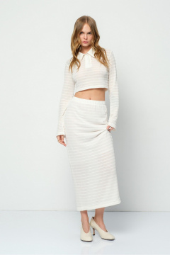 Джемпер, юбка PiRS 5914 молочный - фото 1