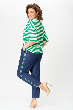 Блуза Andina city 3011-25 зеленый-белый - фото 3