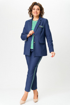 Брюки, жакет Andina city 9063-25  синий - фото 1