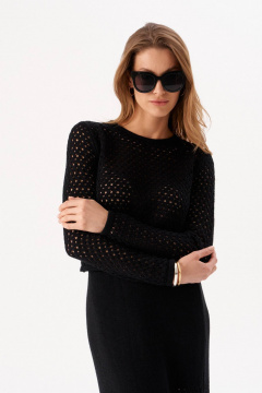 Джемпер, юбка Romgil РВ0207-ХЛ4 черный - фото 3