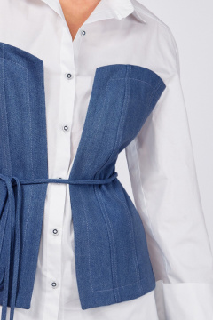 Брюки, жакет DOGGI 2992 белый+синий - фото 5