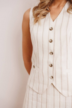 Жилет, юбка Мода Юрс 2907 беж_полоска - фото 5