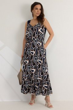 Платье Магия моды 2561 т/синий мультиколор - фото 3