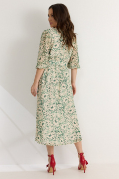 Платье Магия моды 2573 зеленый+ молочный - фото 4