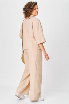 Брюки, жакет Aira Style 24224 бежевый - фото 4