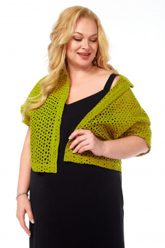 Жакет, сарафан Диомант 2056 черный+олива - фото 5