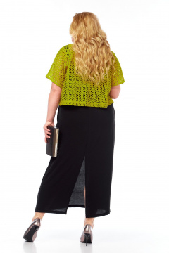 Жакет, сарафан Диомант 2056 черный+олива - фото 4