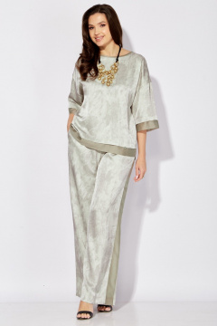 Блуза, брюки TAiER 1355 белый_нефрит - фото 2