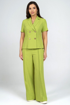 Брюки, жакет Alani Collection 2344 салатовый - фото 2