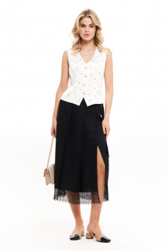 Жилет Панда 15637 молочный - фото 1