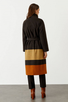 Пальто Nelva 0090 темно-коричневый - фото 5