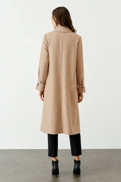 Пальто Nelva 0092 бежевый - фото 4