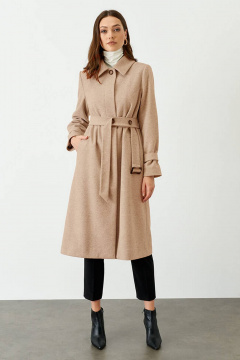 Пальто Nelva 0092 бежевый - фото 1