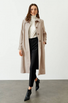 Пальто Nelva 0092 светло-бежевый - фото 1