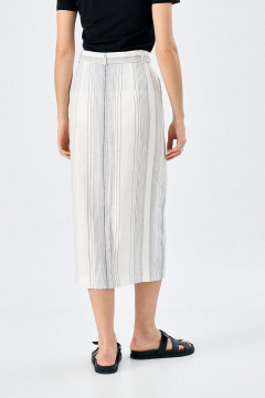 Легкая летняя юбка в полоску из хлопка и текстиля Art Ribbon M3823Y - фото 5