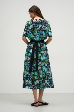 Платье с цветочным принтом А-силуэта с эластичной талией Art Ribbon M3884P - фото 5