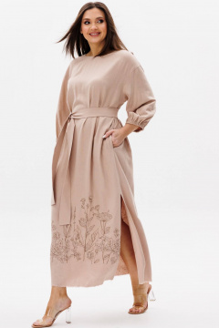 Платье Ma Сherie 4115 бежевый - фото 4