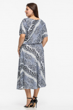 Блуза, юбка Avila 0775 светло-серый - фото 5